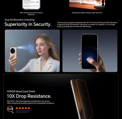 HONOR Magic 8 Pro 5G EU Version Smartphone Snapdragon 8 Elite Gen 5 200MP AIMAGE 6270mAh 100W 6.71''OLED NFC ESIM Honor