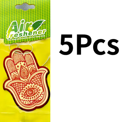 Hamsa Hand Pattern Hanging Car Air Freshener Assorted Fragrance Paper Scent Cards 5‑40 Pcs