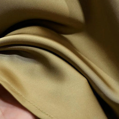 Botvotee Elegant Satin Long Skirt for Women Spring Summer 2025 Office Ladies Korean Style Loose Elastic Band Midi Skirts