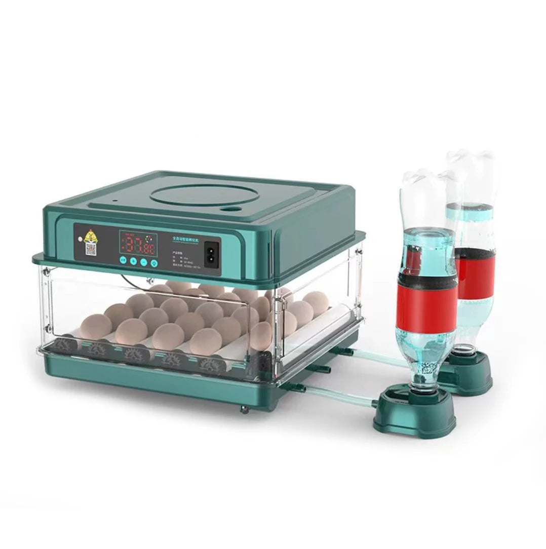 220V Mini Digital Egg Incubator with Auto Egg Turning, Low Noise Fan & Heat Insulation Cover for Chicken Duck Quail Pigeon Bird Eggs, Farm & Educational Hatching Machine