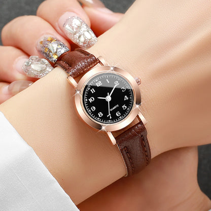 Fashion Small Dial Women Watches Ladies Leather Band Analog Quartz Wristwatch Girls Clock（Without Box）