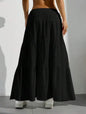 European and American Cross-Border New Style Wish Spring and Summer Women's Skirts, Tie-Strap Spliced Flared Skirts, Loose Long
