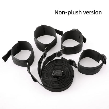 Bed Bondage Restraint Set Adjustable Wrist Ankle Cuffs Comfortable Couples Handcuffs Adult Sex SM Game Lover Intimate Play Kit