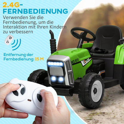 Electric Car for Children, Tractor for Children, with Parental Remote Control, Size 136.5x50x52.5 cm
