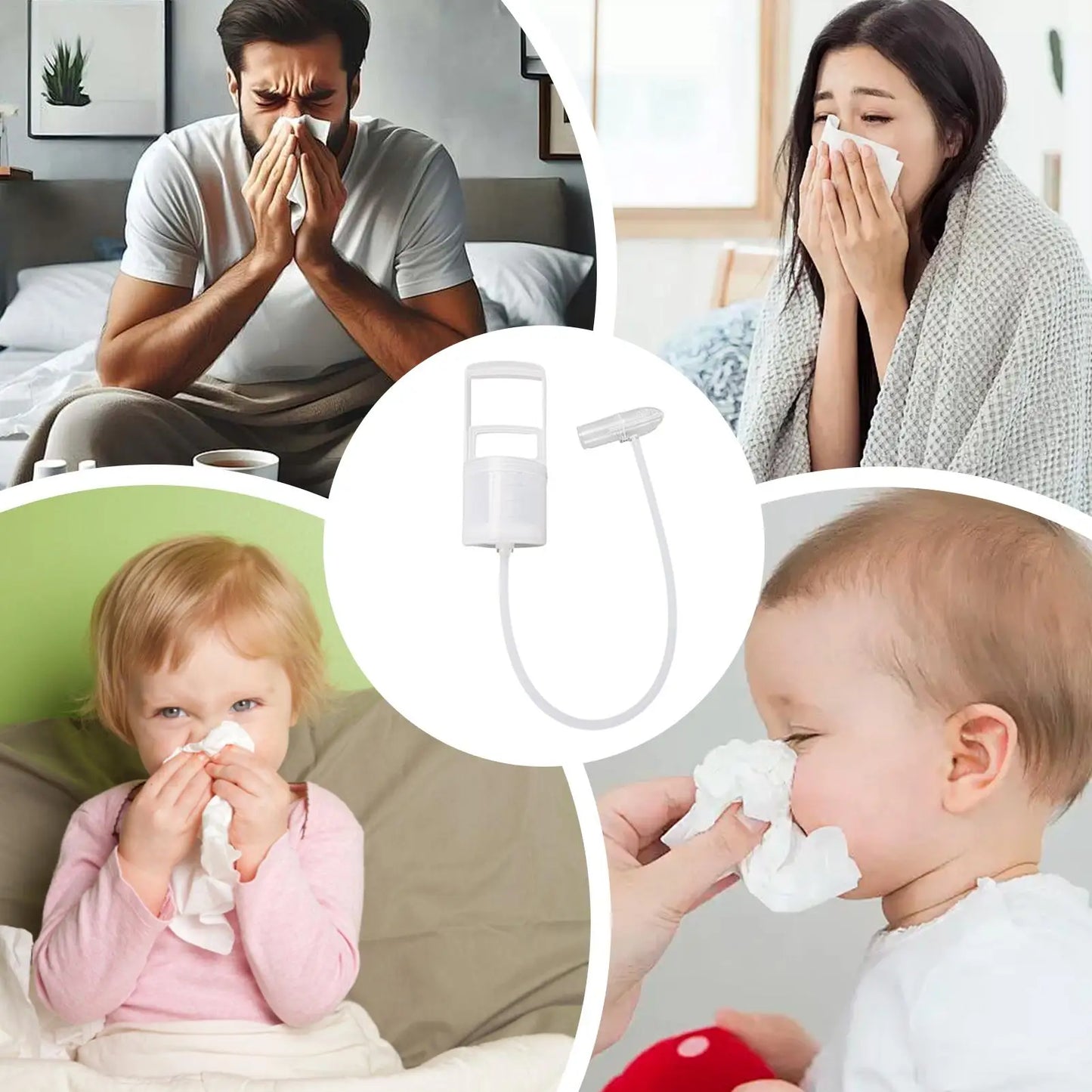 Nasal Aspirator for Baby Nose Cleaner Booger Sucker for Baby Hand Puller Clogged Passages and Boogers for Kids Toddler Children