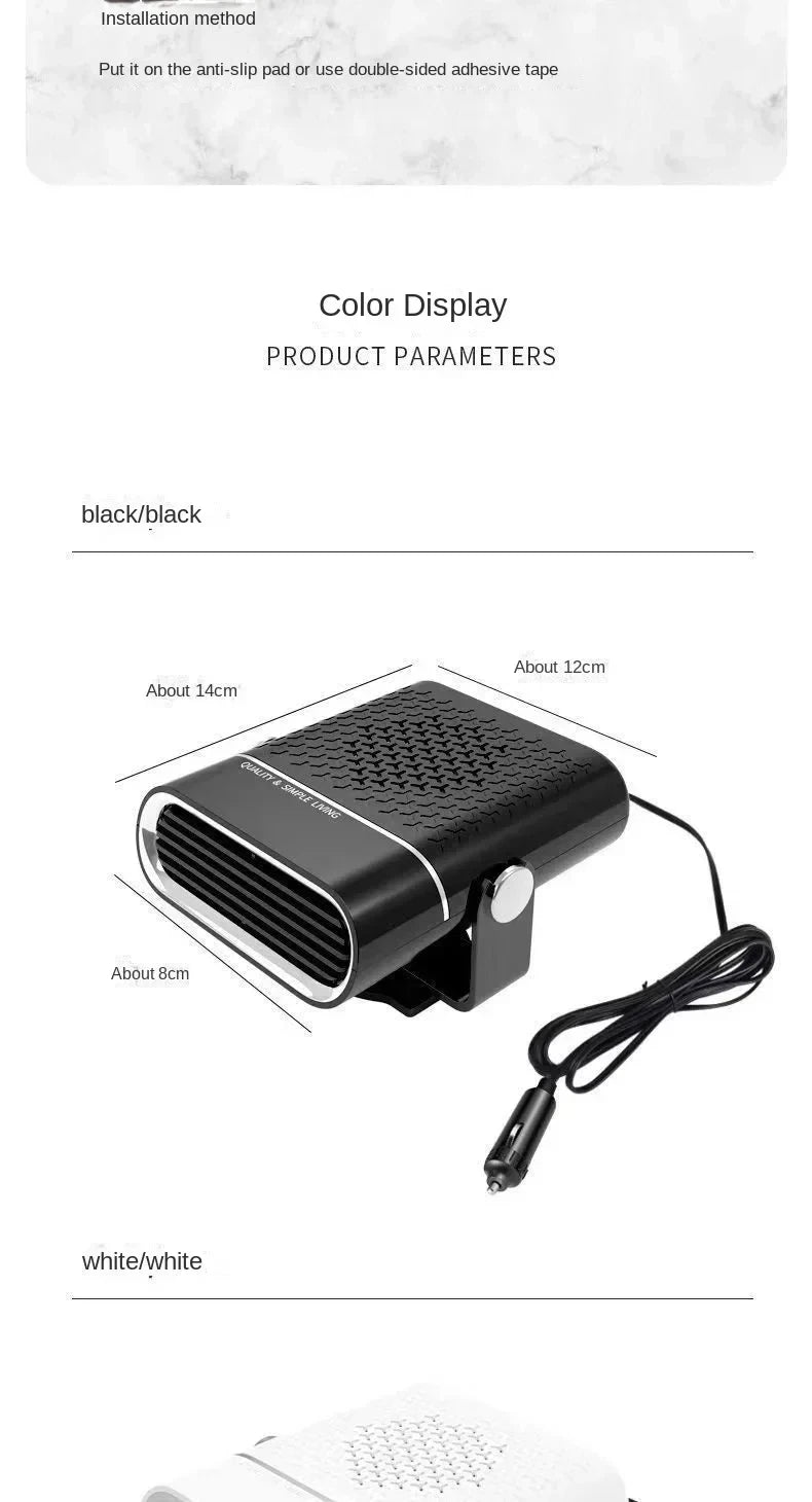 4 in 1 Car Heater Fan 12V/24V 150W Car Heater Electric Cooling Heating Auto Windshield Defroster Defogging Demister Webasto