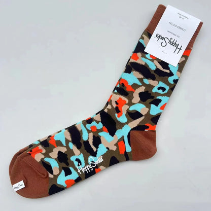 Happy Socks Men's Mid-tube Socks Four Seasons Pure Cotton Classic Socks SIZE 41-46