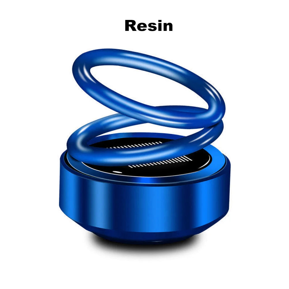 Solar Auto Aromatherapy Rotating Car Air Fresheners Car Decorations Aroma Double Ring Vehicle Diffuser Car Accessories Interior