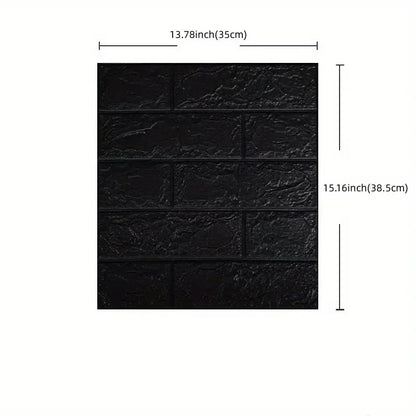 Self-adhesive 1-40pcs 38.5X35cm DIY 3D Wallpaper Retro Brick Pattern Wall Stickers Waterproof Room Decor Foam Home Decoration