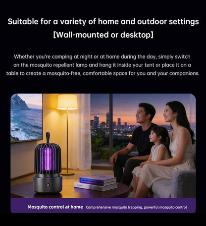 Lenovo Mosquito Killer Lamp Blue UV Light Attract Electric Shock 2-in-1 Bug Zapper 1200mAh Rechargeable For Patio Travel New
