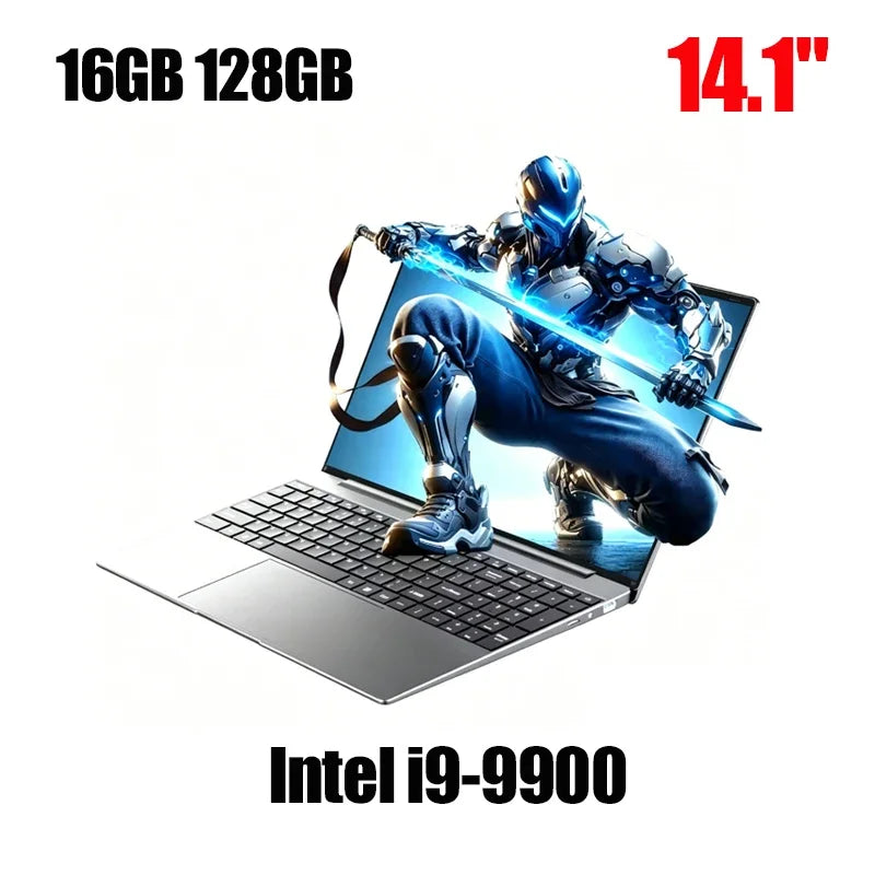 14.1" Gaming Laptop Intel Core I9-9900 32GB+2TB Windows 11 1920x1080 HD Backlit Keyboard Ultra Slim Notebook Computer Office PC