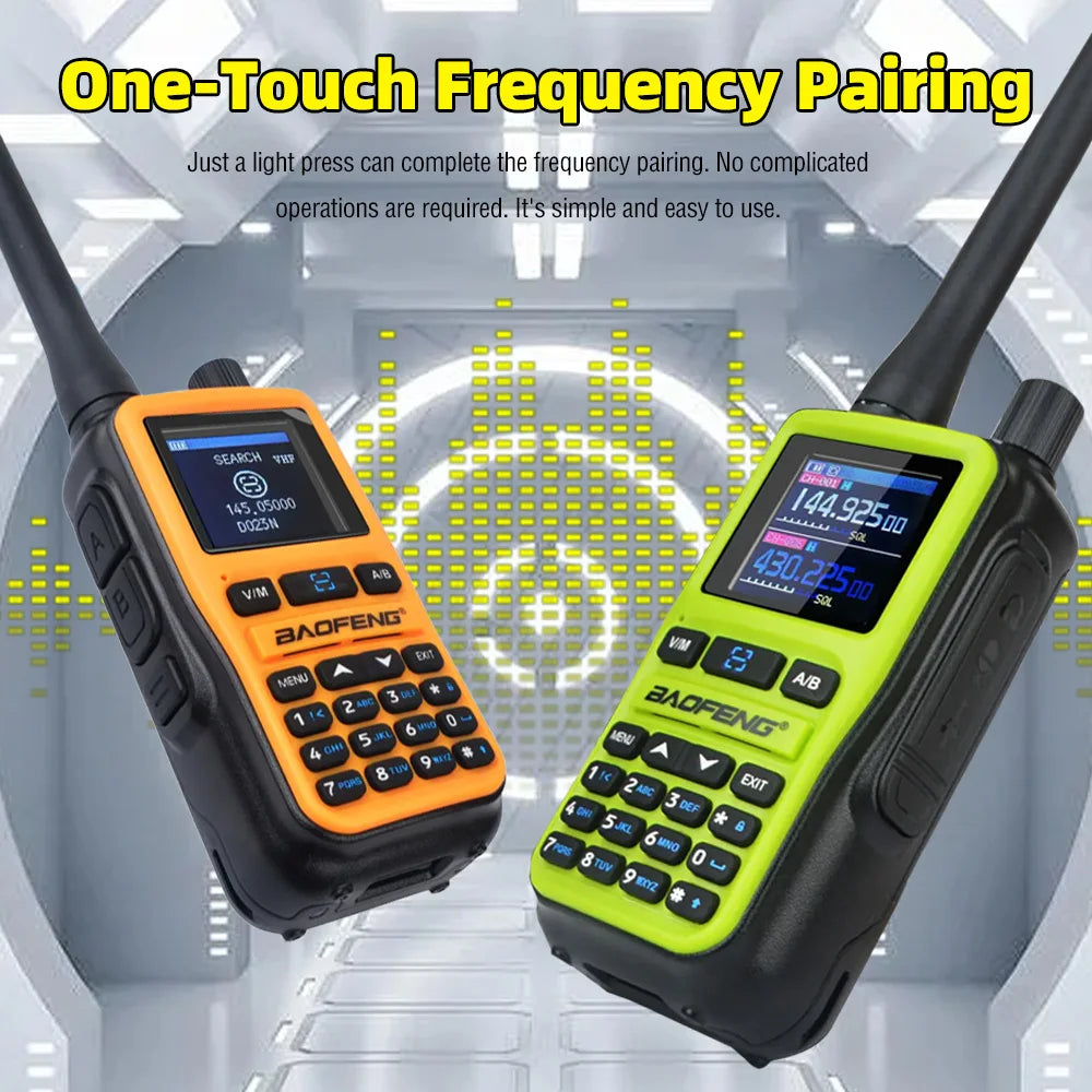 Baofeng UV 5R Mini Walkie Talkie One-click Frequency Matching Bluetooth Programming Frequency Dual PTT Band AM/FM Camping
