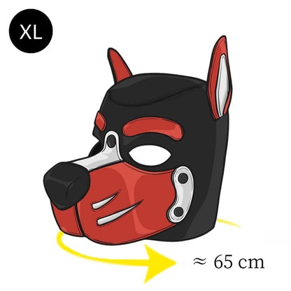 Sexy Charm Adult Rave Lingerie with Fetish Dog Hood Chest Harness Single Glove Arm Binder for Couple BDSM Body Bondage Clothing