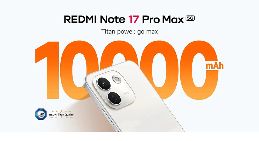 Global Version Redmi Note 17 Pro Max 5g Nfc Phones 6.83" 1.5K Crystalres Amoled Display 9210Mah' Battery with 100W Hypercharge Smartphones