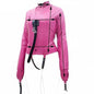 Leather SM Lingerie Straitjacket with Crotch Strap,Games Bondage Straight Jacket Harness,Slave Role Gimp Costumes BDSM Sextoys