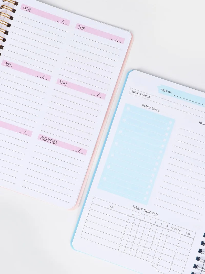 2024 Weekly Planner Agenda A5 Notebook Planner Pouch 52 Weeks Planner Schedules Stationery School Office Supplies Stationery