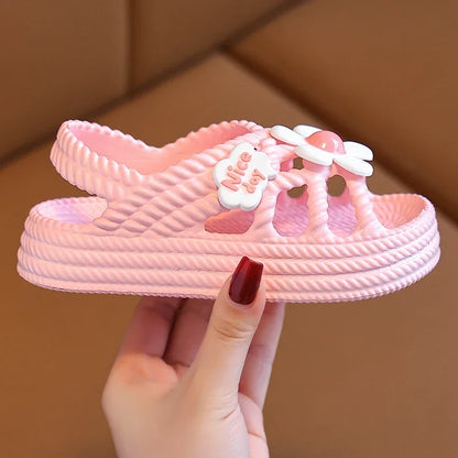 New Children's Slippers Summer Girls and Boys Bathroom Home Anti Slip Beach Shoes Soft Soled Baby Sandals