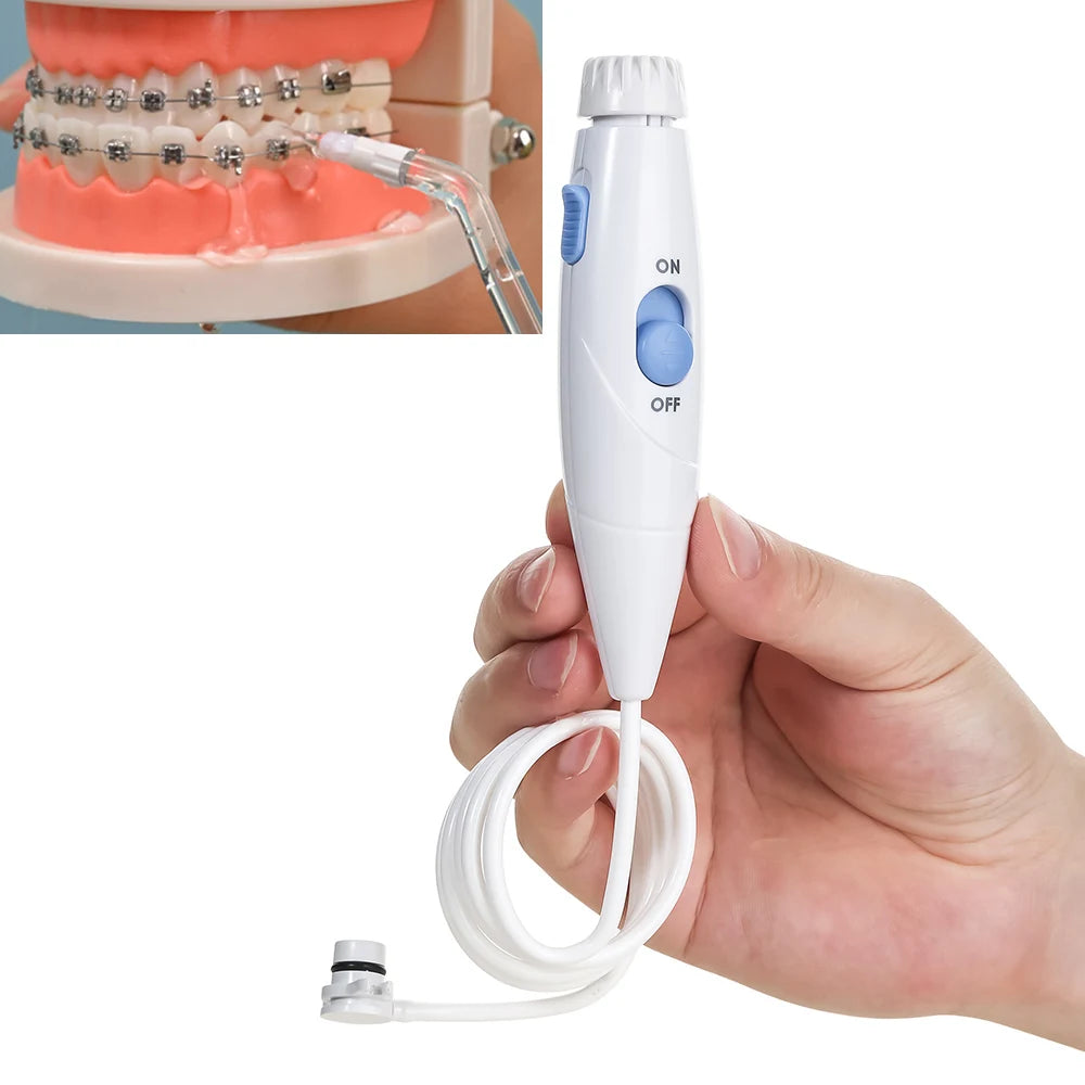 Water Flosser Handle Mouth Teeth Irrigator Hose Handle Tooth Care Replacement for WP-100 Home Water Flosser Handle Accessories