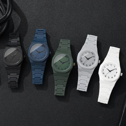 1/5PCS Fashion Plastic Strap Men Business Watches Casual Analog Sports Quartz Watch For Mens Clock Reloj Hombre