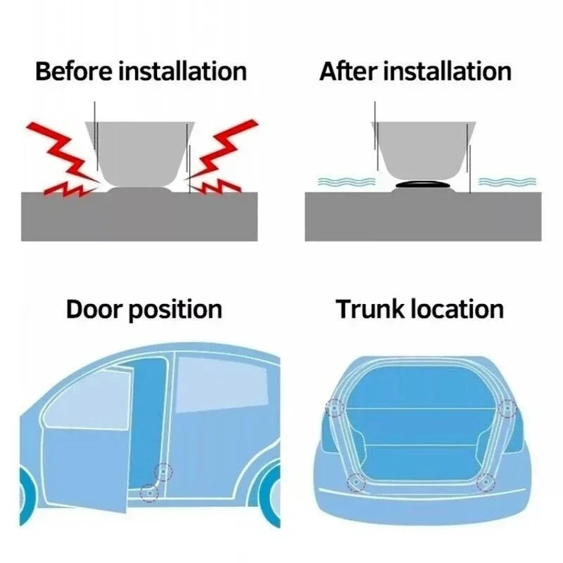 10/20 Pcs Car Door Pads Shock-Absorbing and Silent Mat Anti-collision Silicone Door Protector Stickers Buffer Gasket Accessory