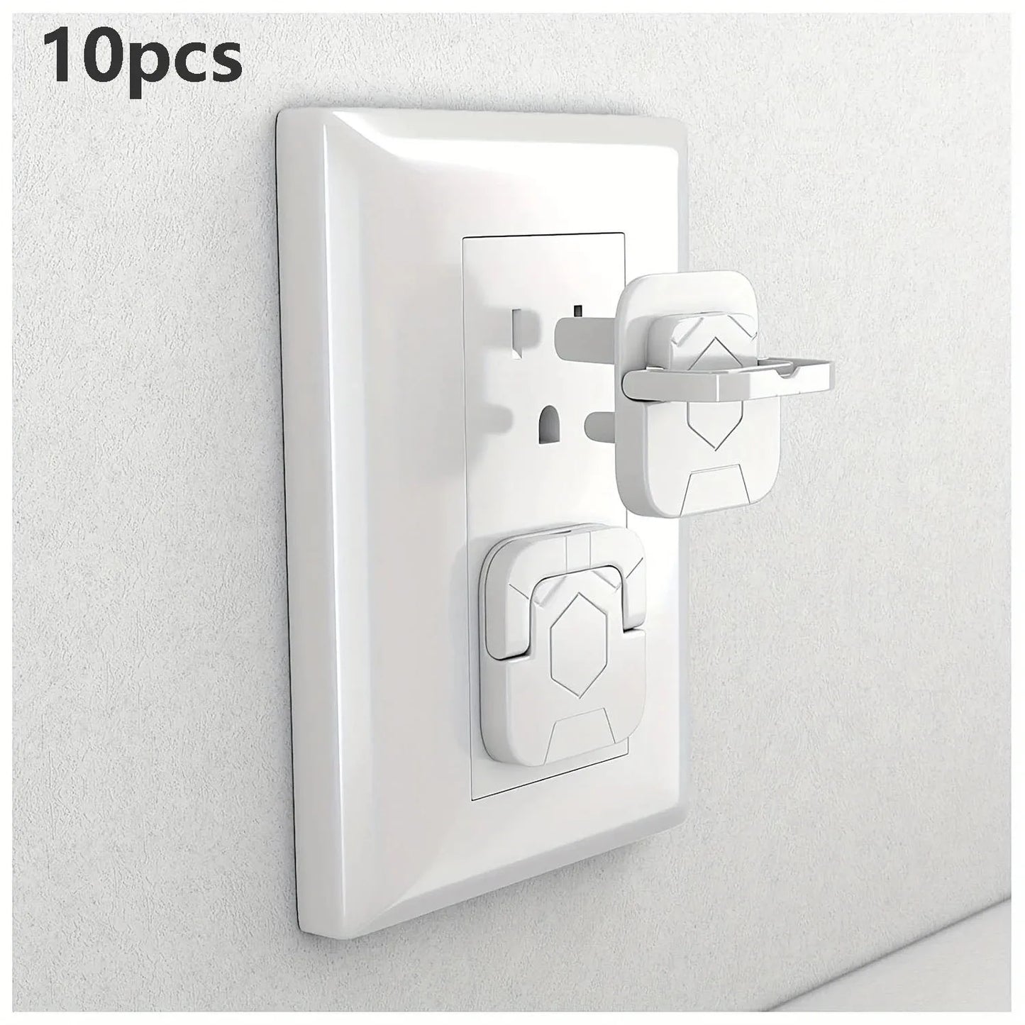 50pcs Outlet Covers Baby Proofing Safety -Child Secure Electric Plug Protectors With Hidden Handle Square