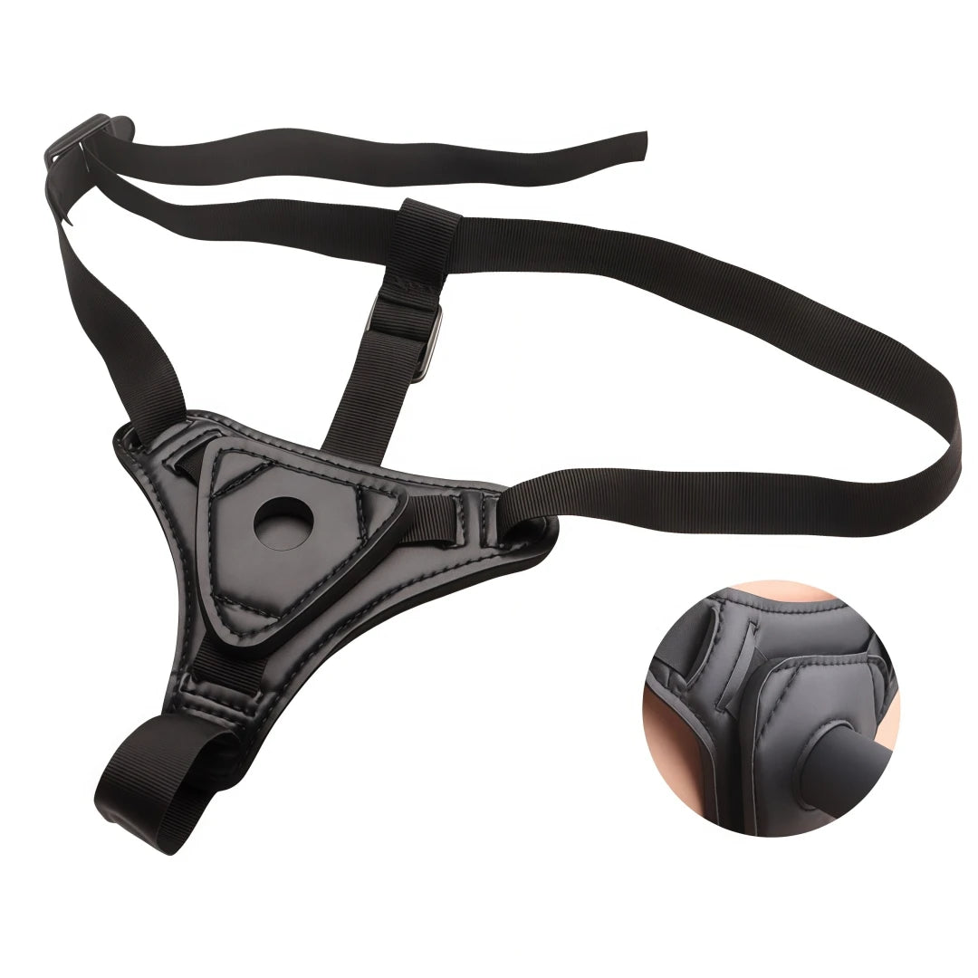 Adjustable PU Leather Strap On Harness Set Wearable Panties Pegging BDSM Toy for Women Lesbian Couples Adult Erotic Accessory
