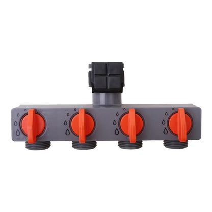 4 Way Water Distributor Accessories for 10204 Tap Adapter ABS Plastic Connector Hose Splitters for Hose Tube Water Faucet #27212