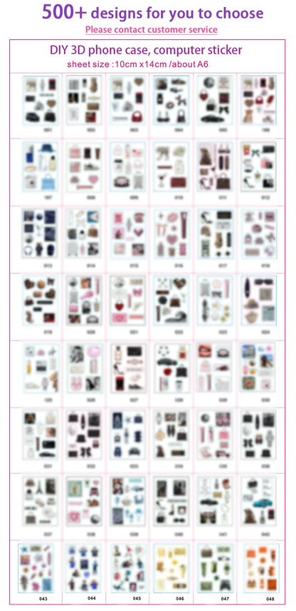 3D phone case dome epoxy sticker custom resin label popular decorative cute crystal gel logo jelly DlY raised personalized shape
