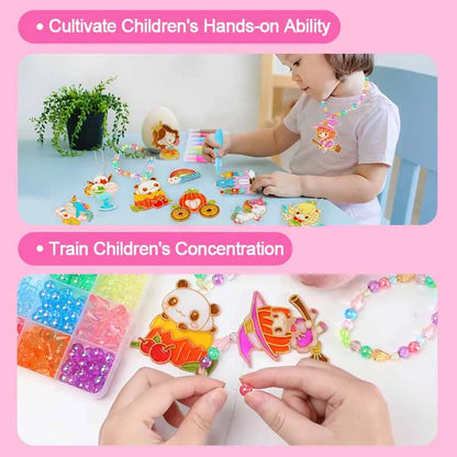 DIY Crystal Gel Painting Kit Craft Handmade Toy Children Graffiti Coloring Gift Fairy Tale & Animal Themes Educational Art Kits