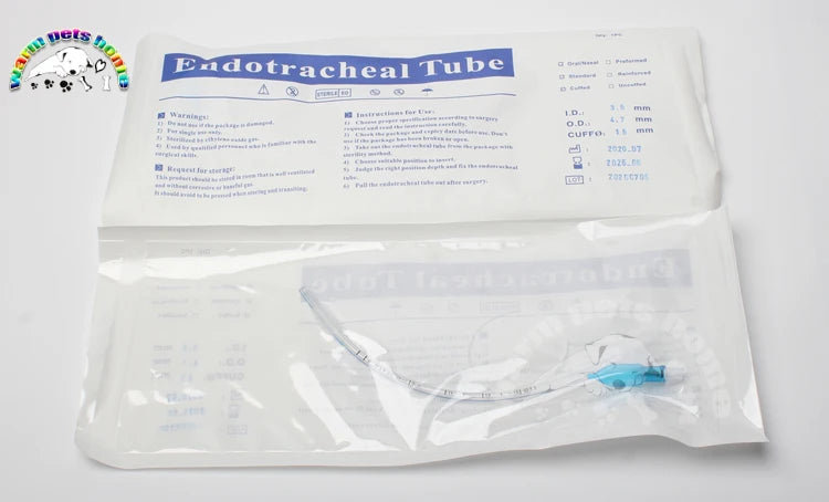 Endotracheal Tube with Cuff ID 2.0-10mm Sterilized Tracheal Tube for Veterinary Medical Consumables