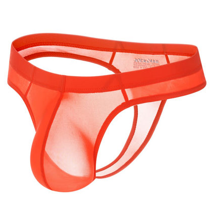 Sexy Gay Men Underwear Panochas Jockstrap Cueca Gay Tangas Sissy Mens Bikini Brief Ice Silk Transparent As Underwear or Swimwear