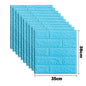 10pcs Self Adhesive Decor 3D Foam Wall Stickers Pane Room Waterproof Peel and Stick Brick Wallpaper for Interior Decoration