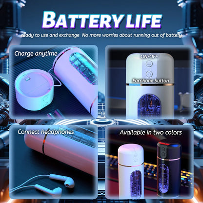 Sucking Vibration Male Masterburbatar Hands Free with 10 Sucking Vibration Modes Automatic Male Masturebster, Blowjobob Machine