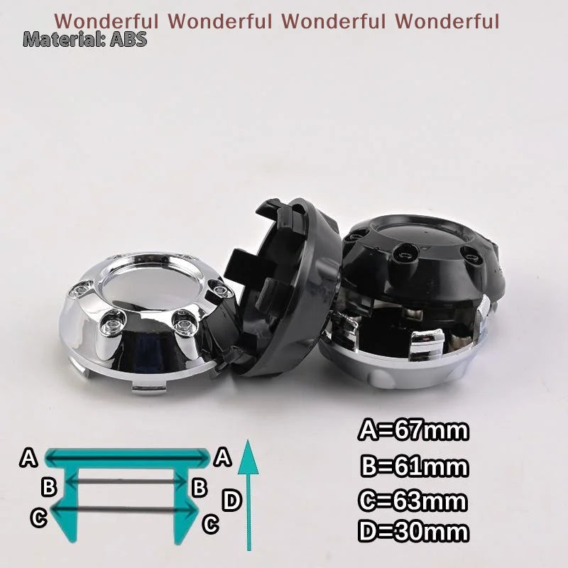 Upgrade 4pcs 68mm 61mm Car Rims Caps, Auto Wheel Center Covers, Dust Proof Hubcaps Hub Emblems