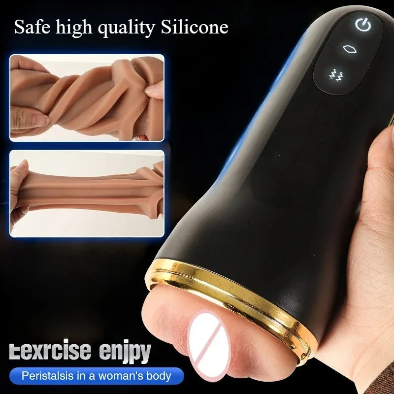 Mens Automatic Masturbation Cup 3D Realistic Vaginal Penis Pump Trainer Pocket Pussy Blowjob Dicks Stimulator Adult Men Sex Toys