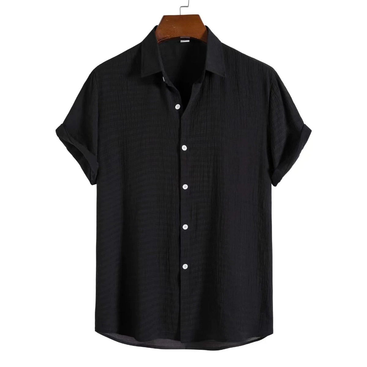 100% Cotton Linen Shirt Men Summer Short Sleeve Male T-shirts Breathable Tops Tee White Clothing Casual Fashion Shirts For Men