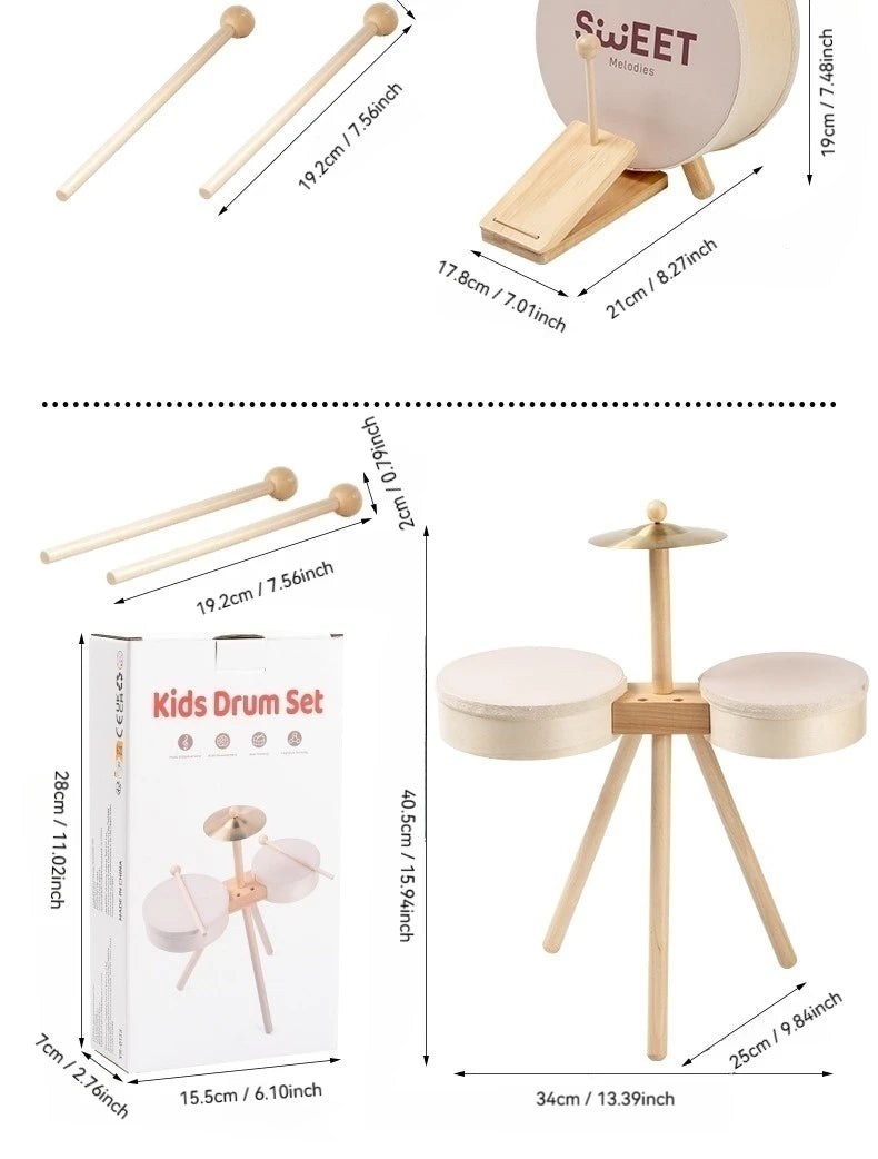 Kids Drum Set Musical Toys for Boy Girl Music Toys Educational Percussion Toy Kids Musical Instruments