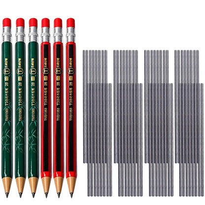1-42Pcs Mechanical Pencils Set 2B 2.0mm Automatic Student Pencils with Sharpener Color Pencil Leads School Pens Cute Stationery