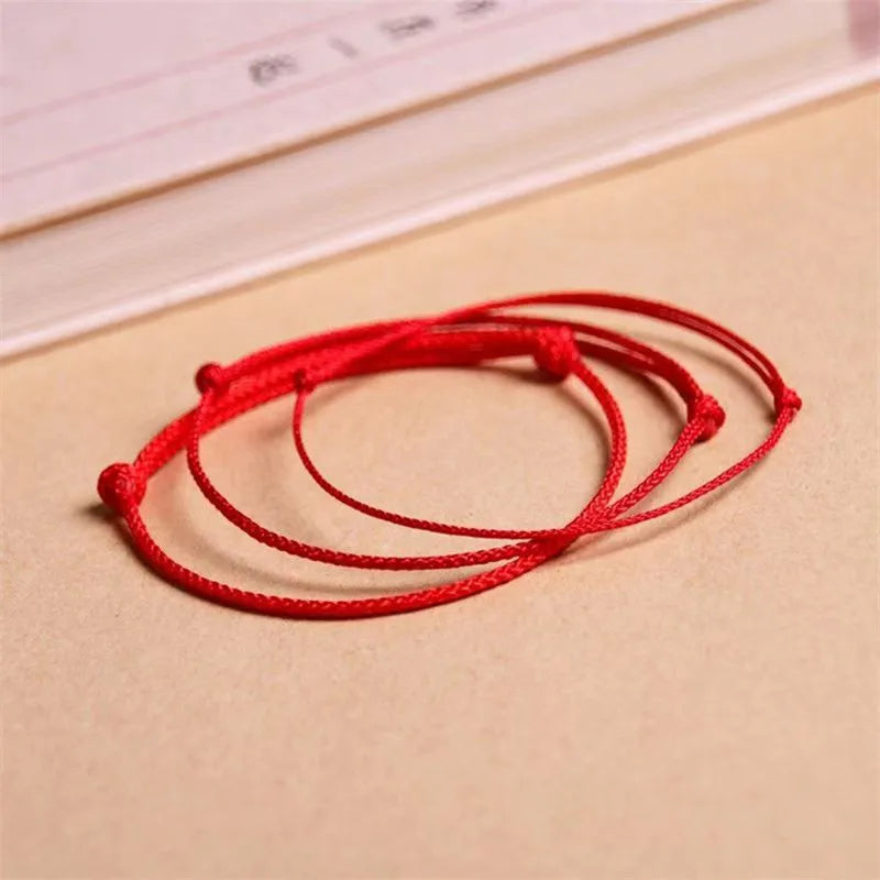 Handmade Red Lucky Knot Bracelet Rope Lucky Bangle Women Lovers' DIY Best Friends Lucky Bracelet Size Adjust Drop Shipping