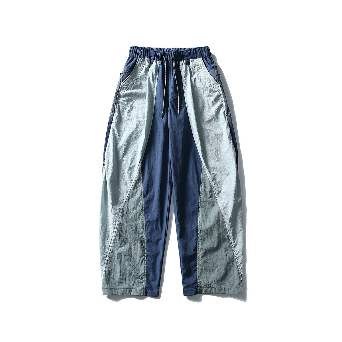 Men Outdoor Lightweight Quick Dry Ultra Loose Casual Splice Wide Leg Techwear Track Cargo Pants Women Streetwear Baggy Trousers