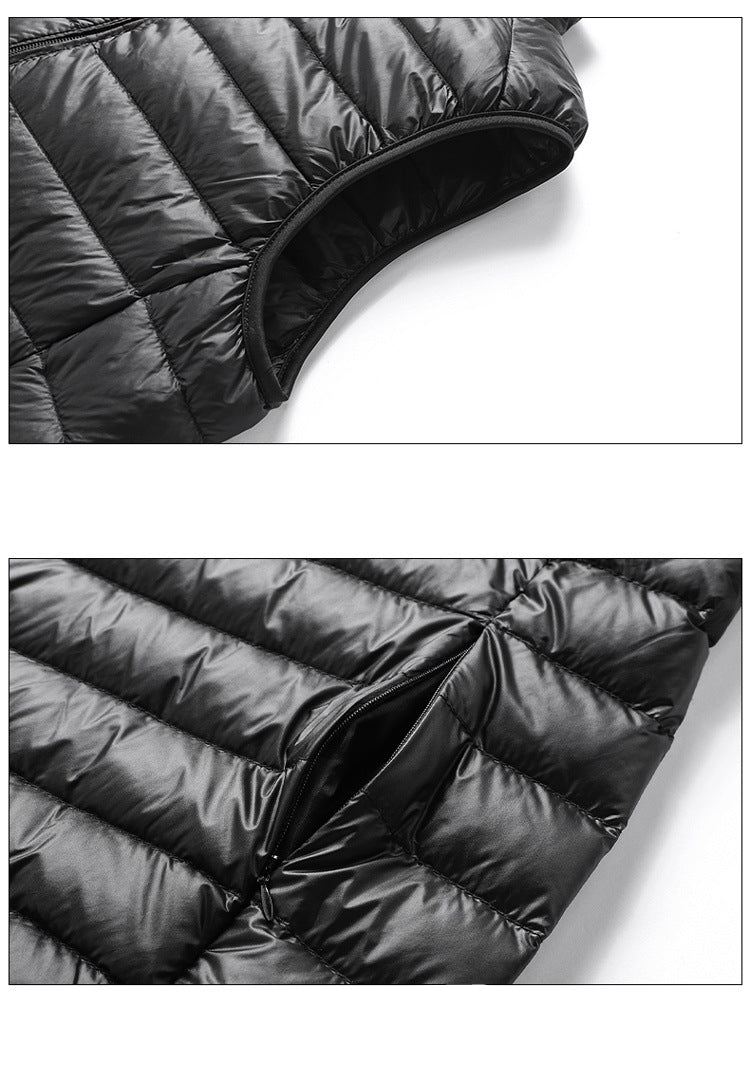 Men's Sleeveless Puffer Jacket 2023 New Autumn Spring Lightweight Water-Resistant Packable Men Down Vest Coat