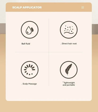 Scalp Applicator Hair Regrowth & Styling Solution Guide Comb Hexagon Head Oil Roller Ball Massage Comb Massage Relaxation Tools