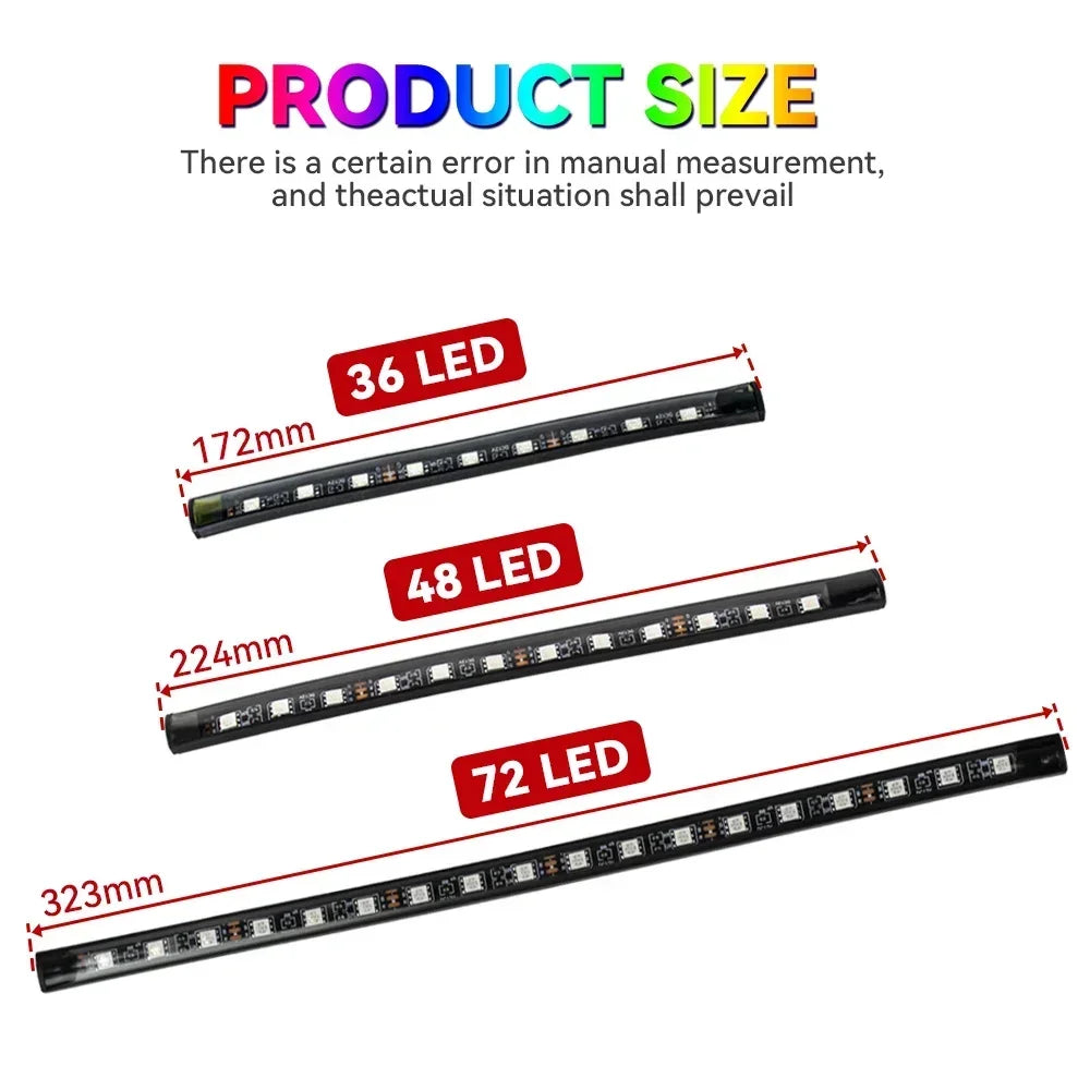 Neon Car Interior Ambient Foot Light with USB Wireless Remote Music App Control RGB 48 LED Atmosphere Decorative Lamp