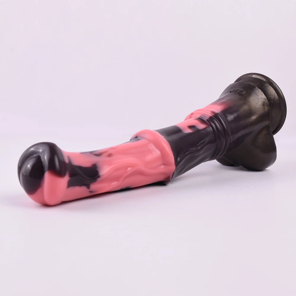 FAAK Silicone Long Penis Fantasy Knot Horse Dildo With Sucker Sex Toys For Women Anal Plug Female Masturbator Adult Games
