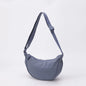 Nylon fabric zipper crossbody bag for men and women, crescent-shaped dumpling bag under the armpits, large capacity