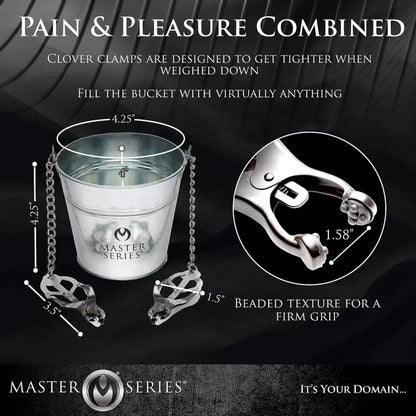 Nipple Clip Metal Chain Clip Clitoral Clip Adult Sex Toy Slave Bucket BDSM Small Water Bucket Silver Iron Chain Clip Suitable Fo