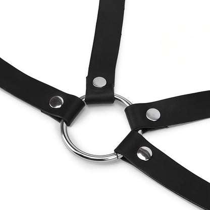 Leather Cat Mask & Body Harness Set Women Erotic Bondage BDSM Fetish Lingerie Gothic Masquerade Cosplay Accessories