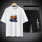 Summer Quick Drying Men's Sets Fashion Tracksuits Casual Breathable Short Sleeve 3D Printed Sports T-shirt+Shorts Basketball Set