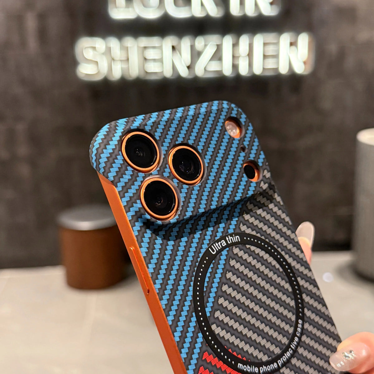 17 ProMax for Magsafe Carbon Fiber Frameless Case For iPhone 16 15 14 13 12 Pro Max Plus 17Air Magnetic Slim Color Blocked Cover