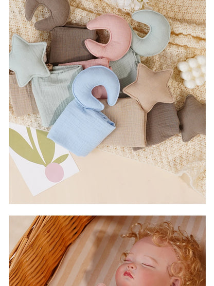 Baby Cotton Muslin Comfortable Blanket Cute Cat Doll For Infant Kids Sleep Appease Towel Children